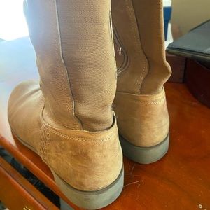 Womens camel knee high boots